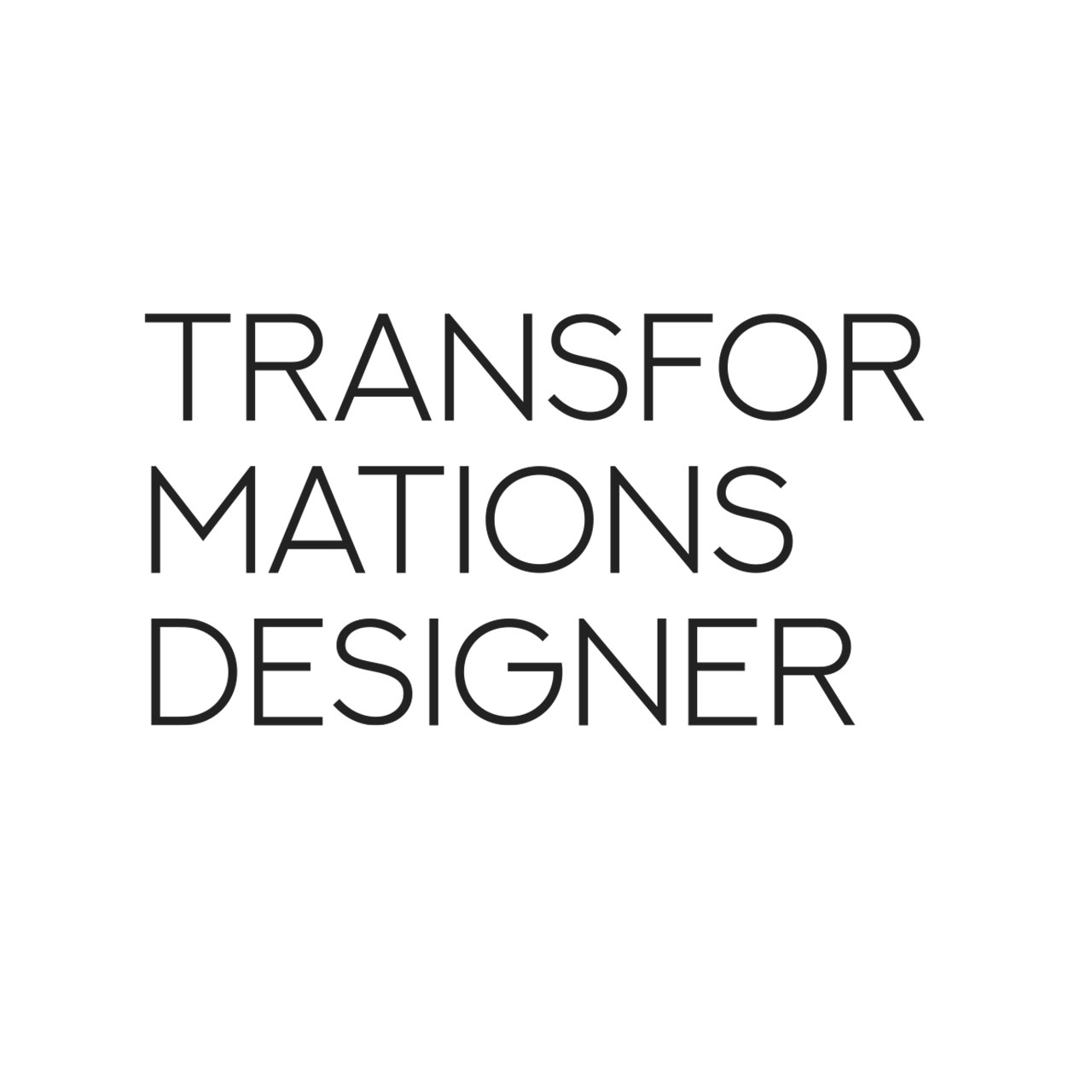 Transformationsdesigner – grafisch gestalteter Text